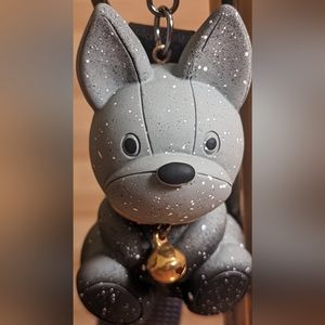 Grey Ombre Frenchie Purse Charm/Keychain